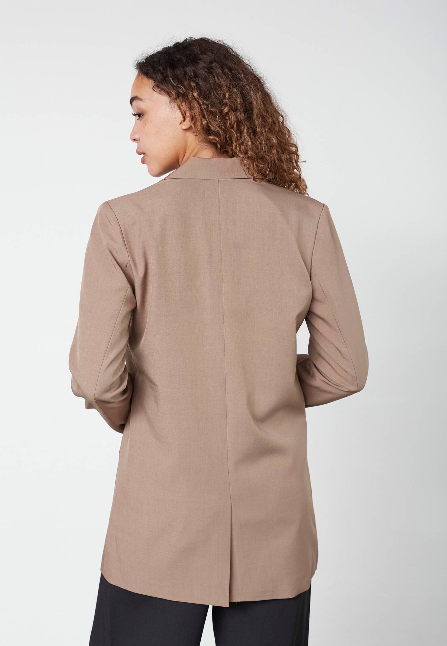 Blazer Viksa Midi 1knoop Zand