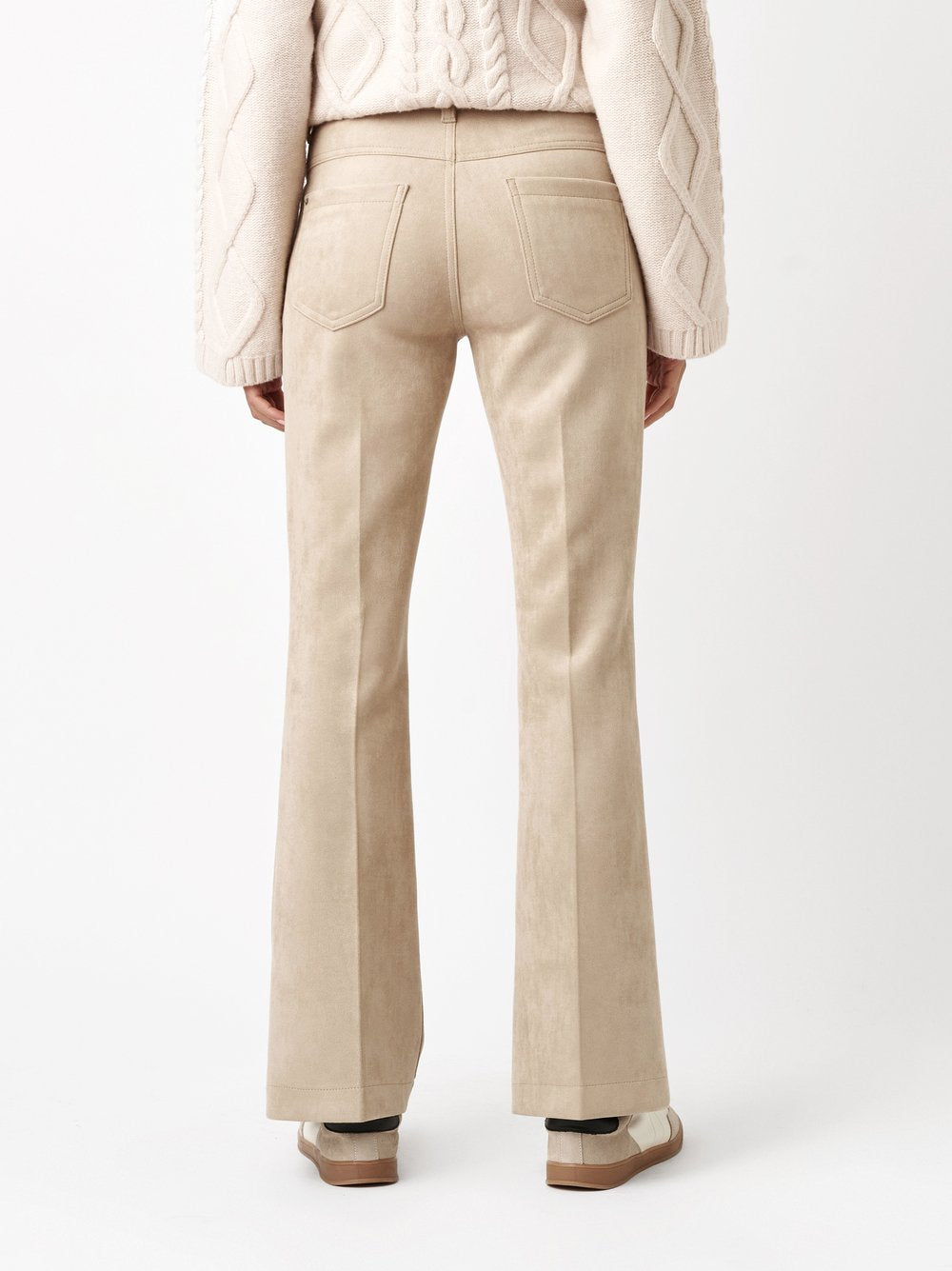 Antonia_Bootcut_409 Suedine Beige
