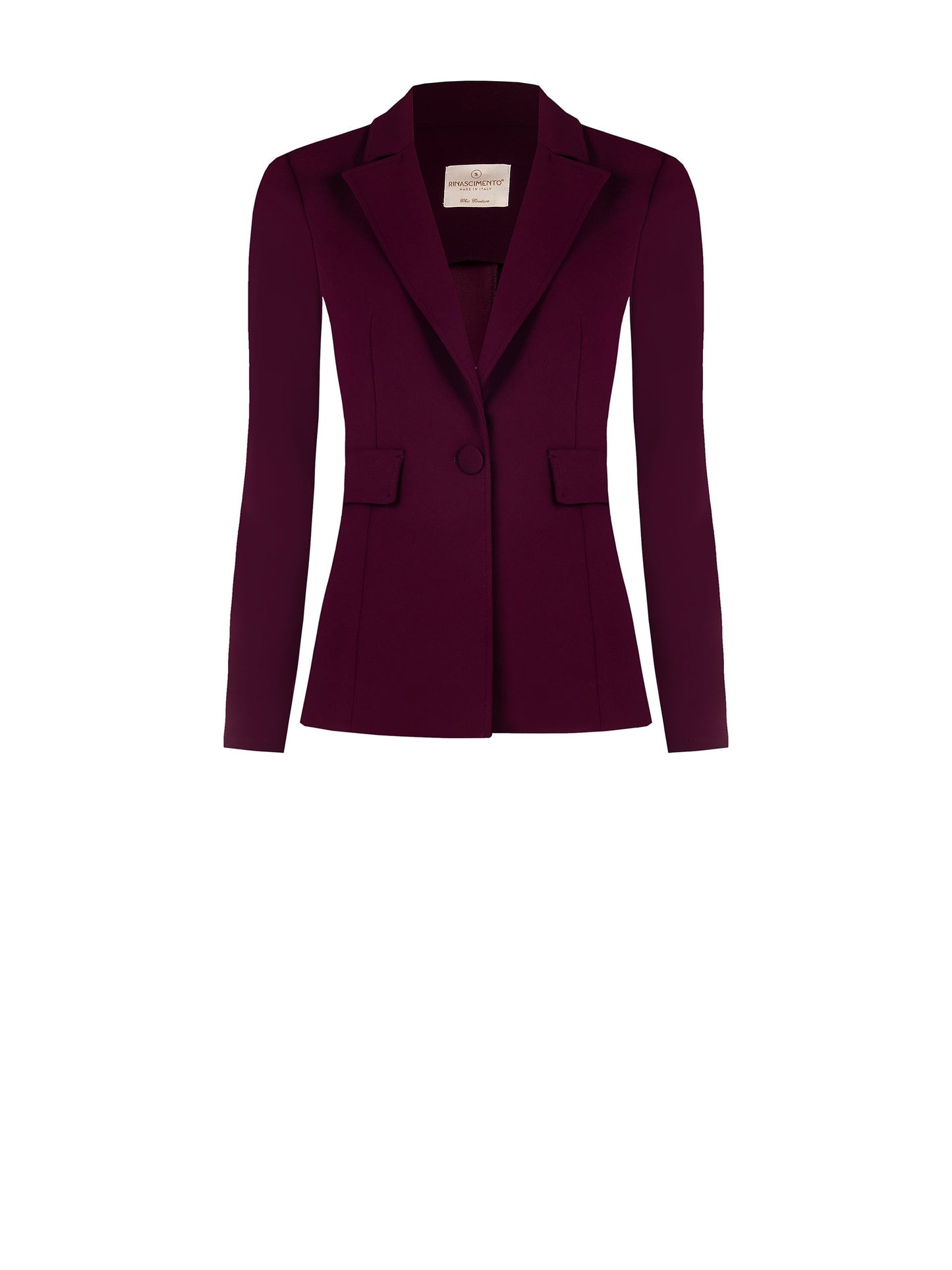 Blazer Gestoffeerde Knoop Bordeaux