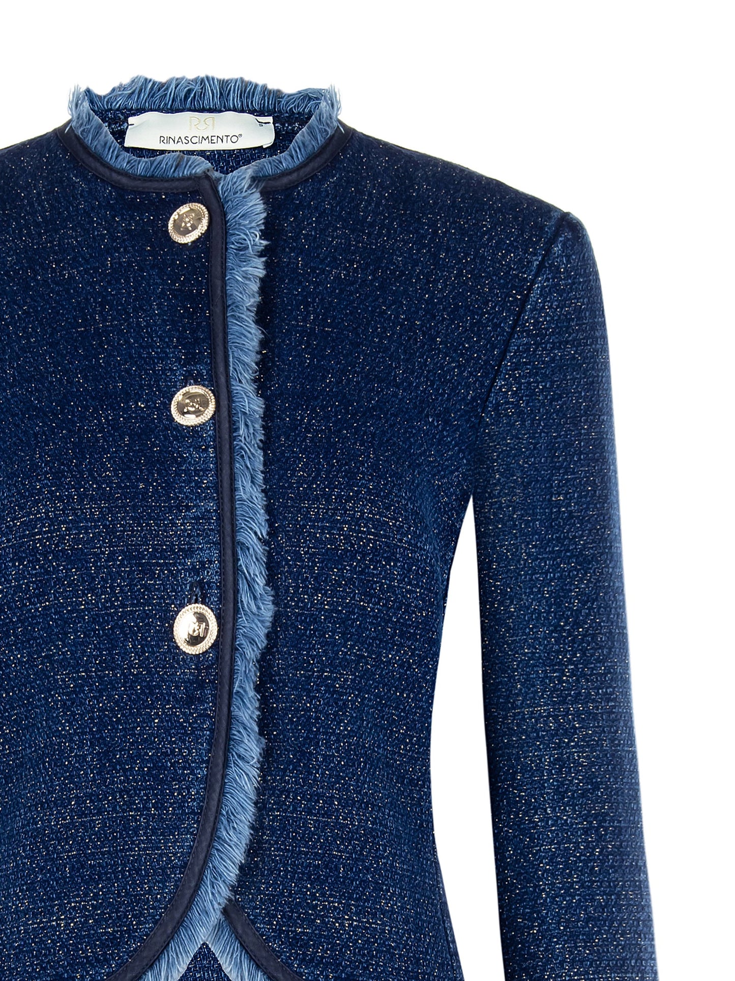 Blazer Gouddraad 3 Knopen Donkerblauw
