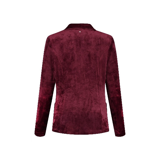 Blazer Velour Midi Uni Bordeaux