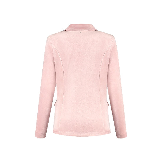 Blazer Velour Midi Uni Roze