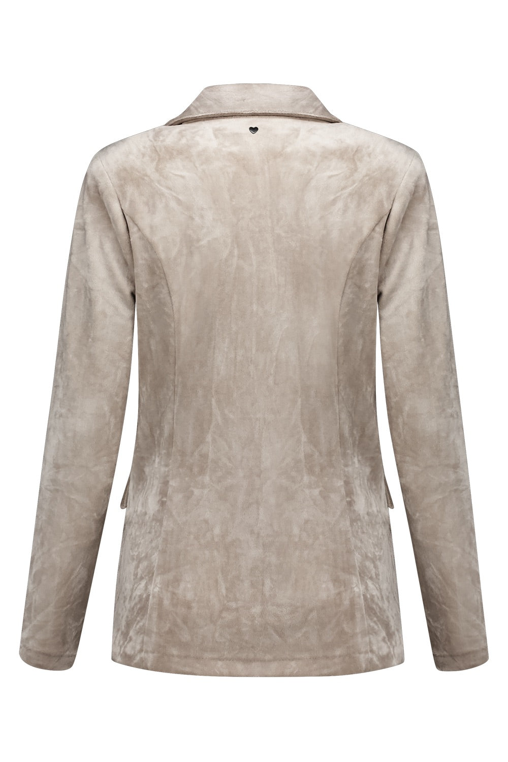 Blazer Velour Midi Uni Zand