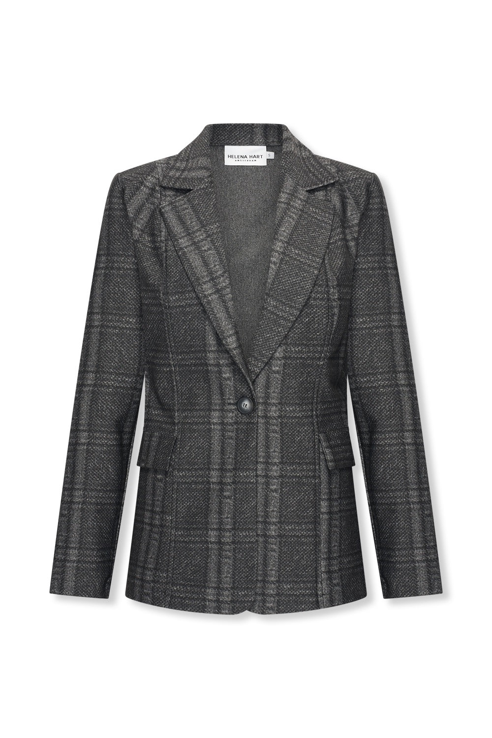 Blazer Ziggy Lano Ruit Grijs