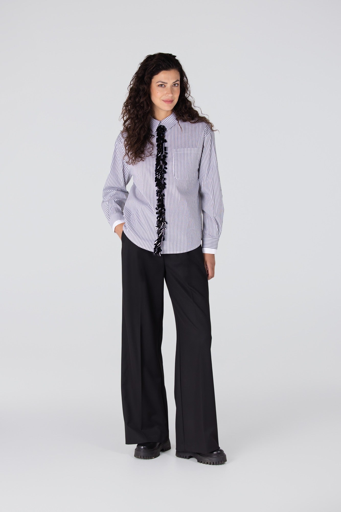 Blouse Alexis Streep Paillet Wit