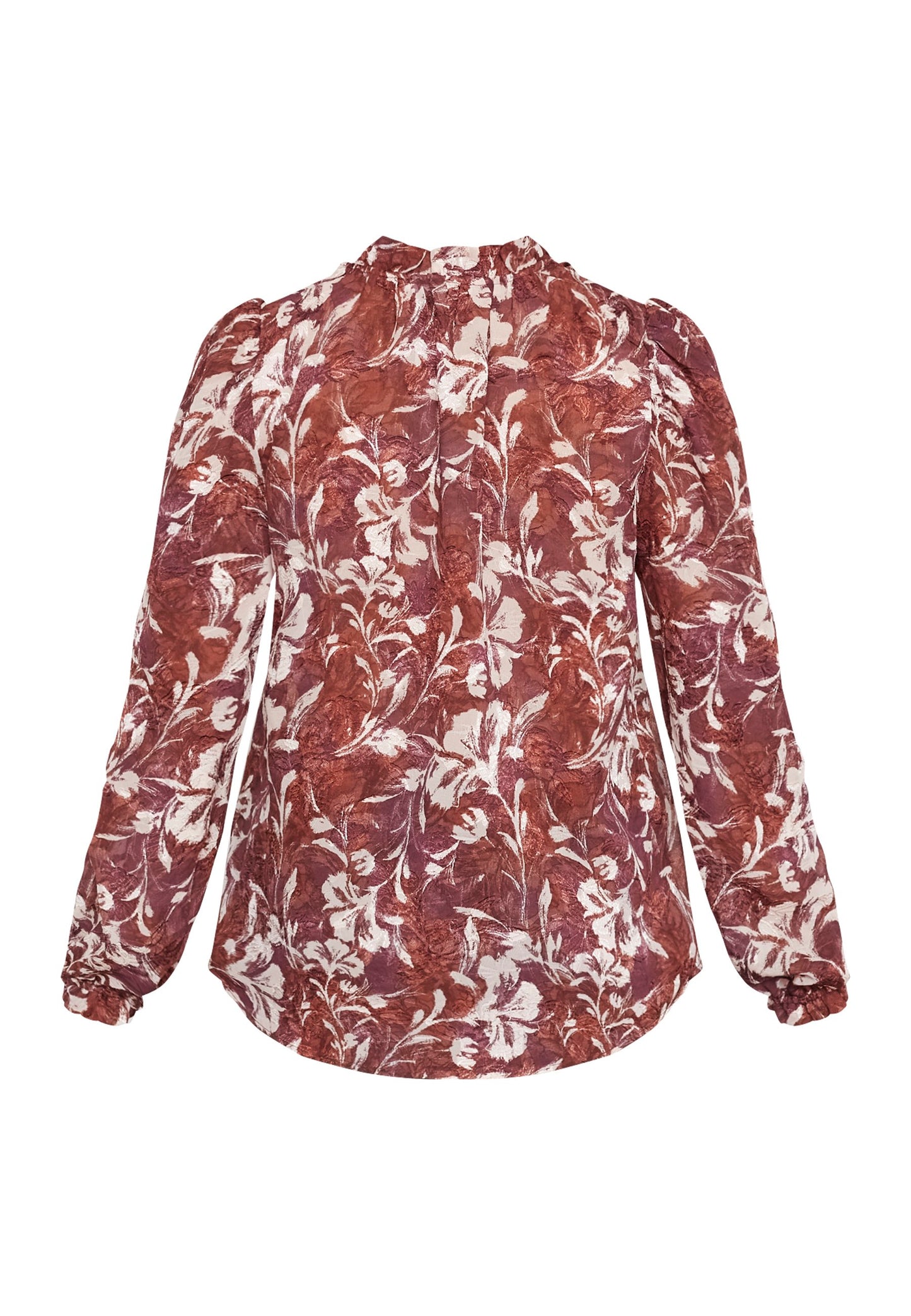 Blouse Elza Print Bloem Bordeaux