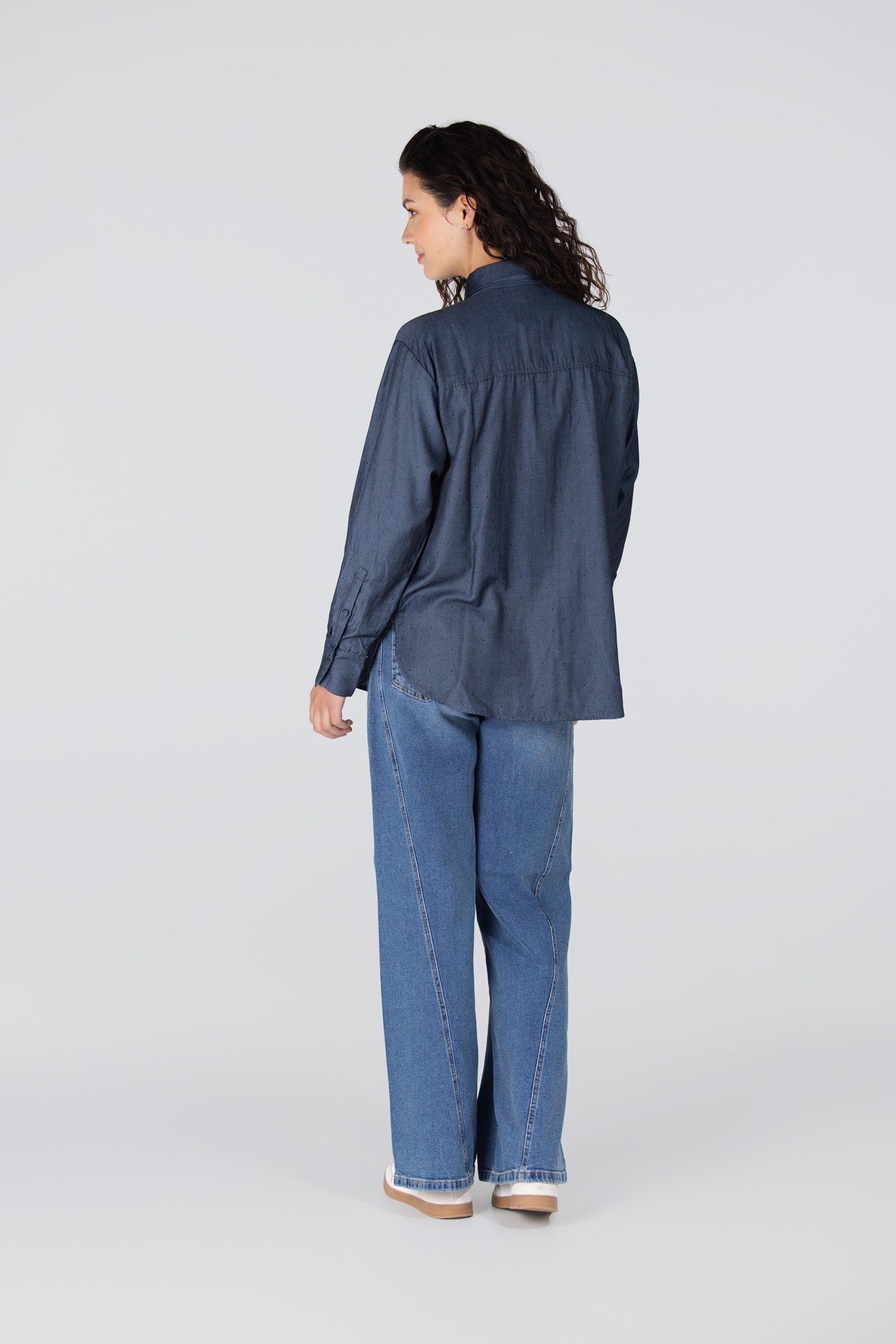 Blouse Ess Strik Donkerblauw