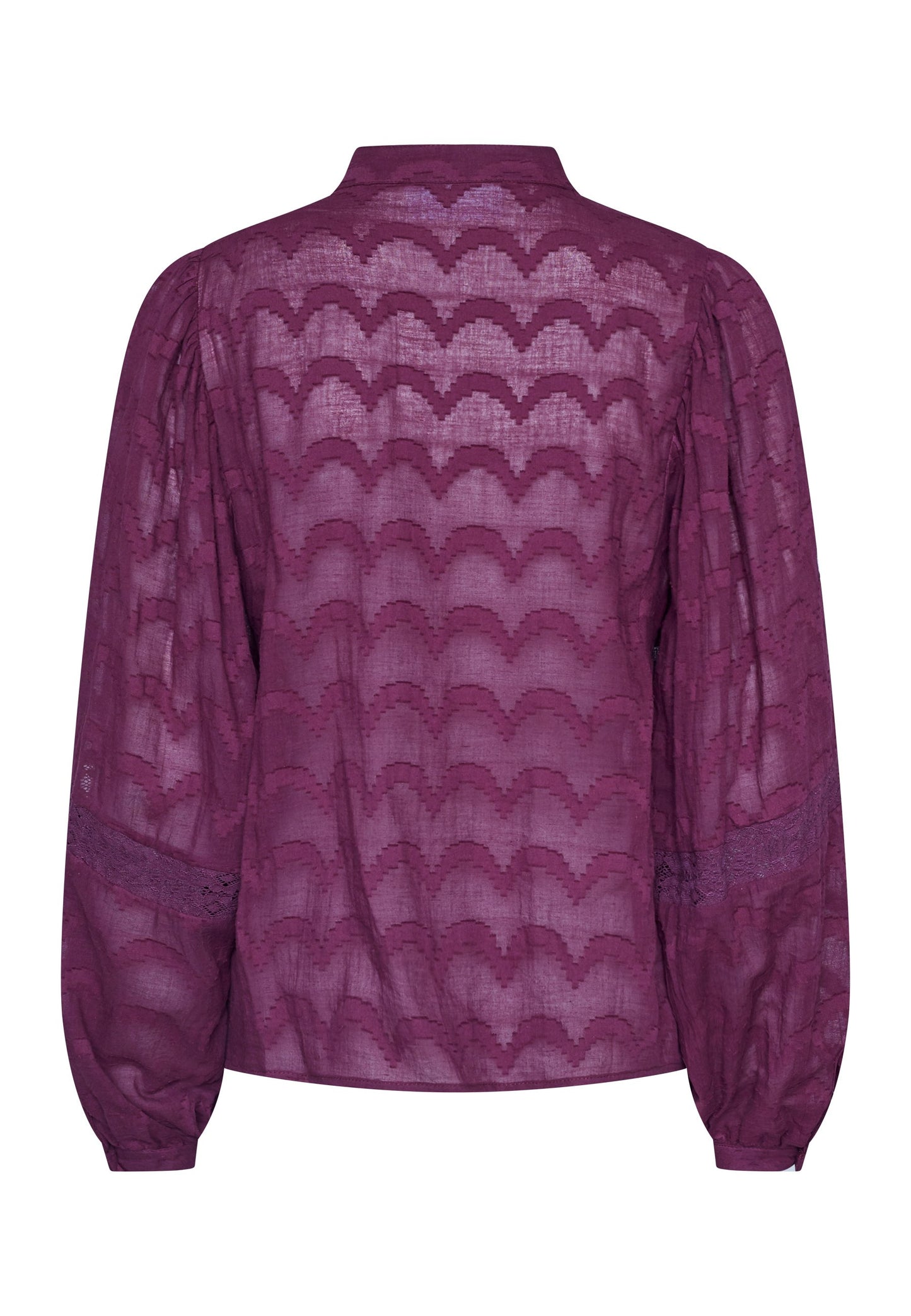 Blouse Etsa Uni Pofmouw Bordeaux