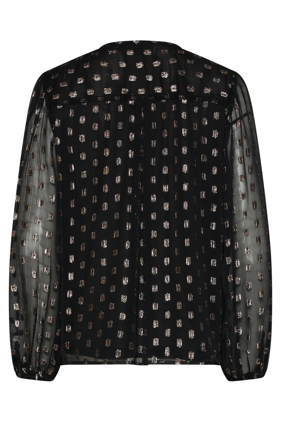 Blouse Foile Gouden Vlok Zwart