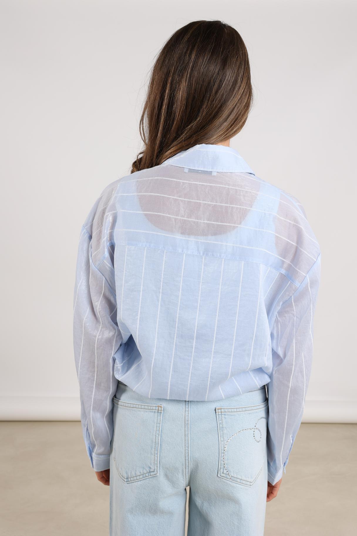 Blouse Iris Streep Blauw