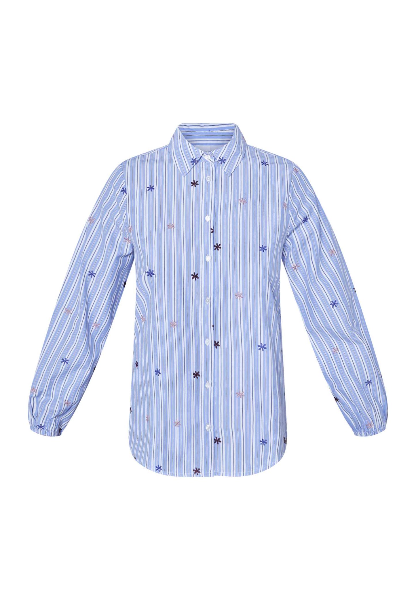 Blouse Istea Streep Bloem Blauw