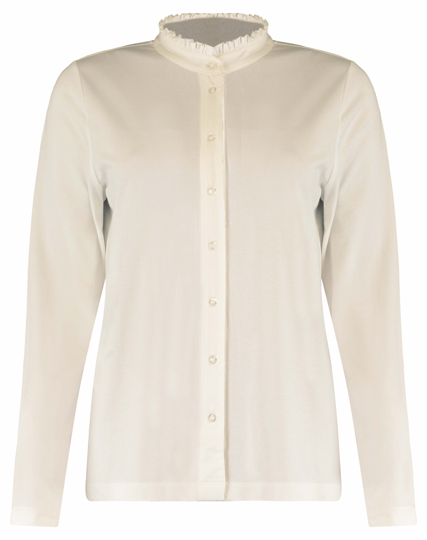 Blouse Jersey Ruche Kraag Ecru