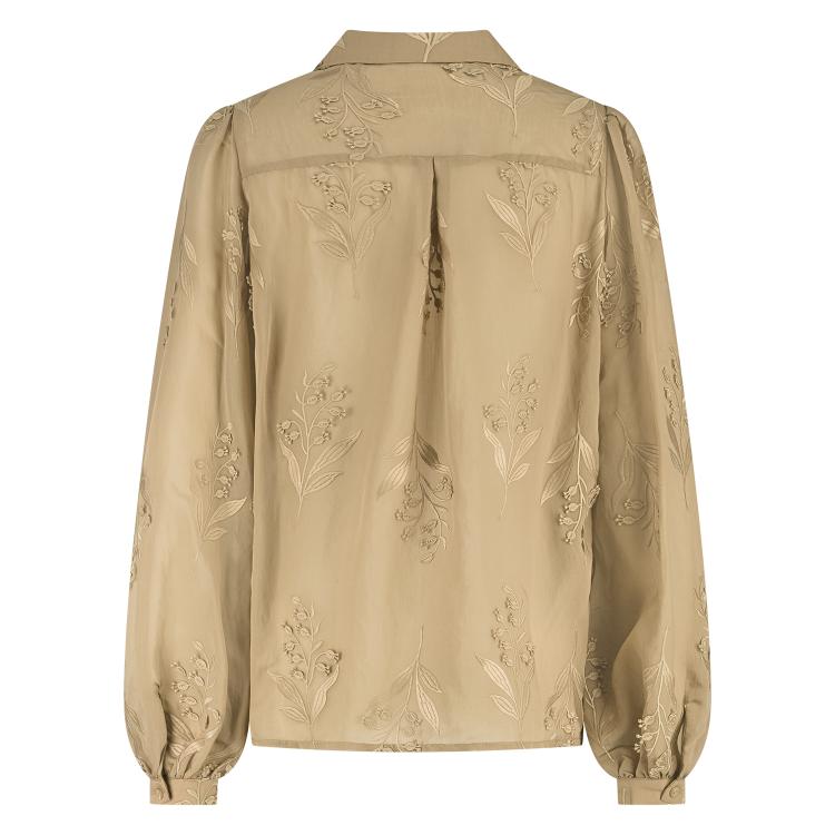 Blouse Jolies Embroidery Camel