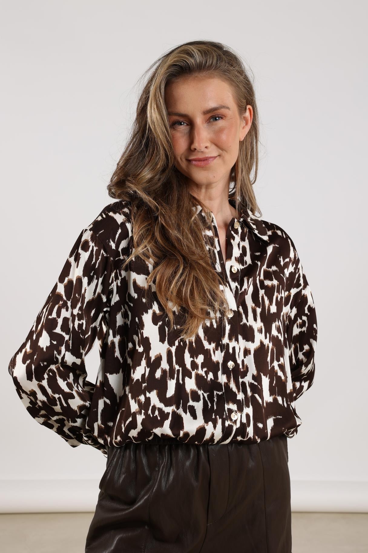 Blouse Newport Cow Donkerbruin