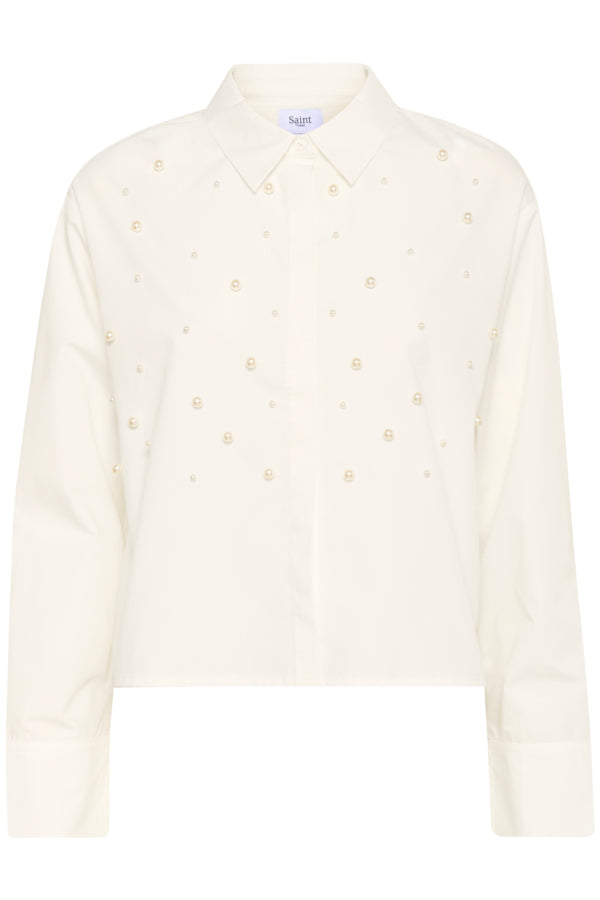 Blouse Parel Crop Wit