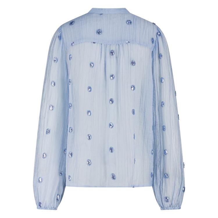Blouse Rosan Embroidery Blauw