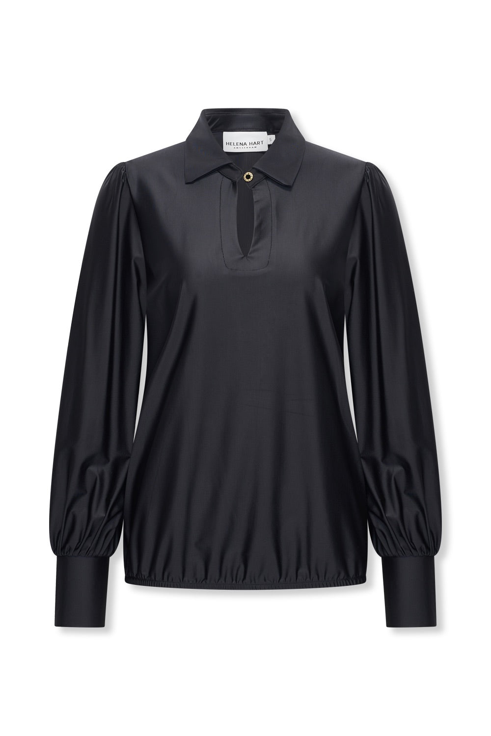 Blouse Seda Glans Zwart