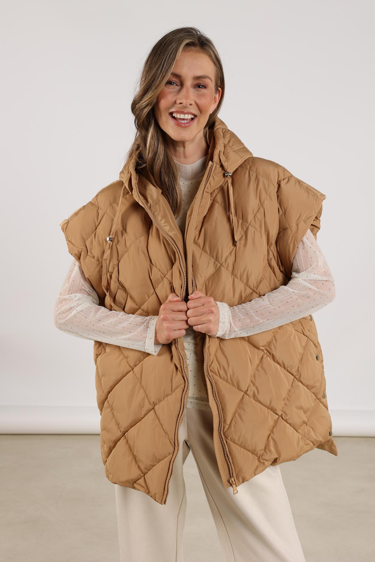 Bodywarmer Willow Capuchon Camel