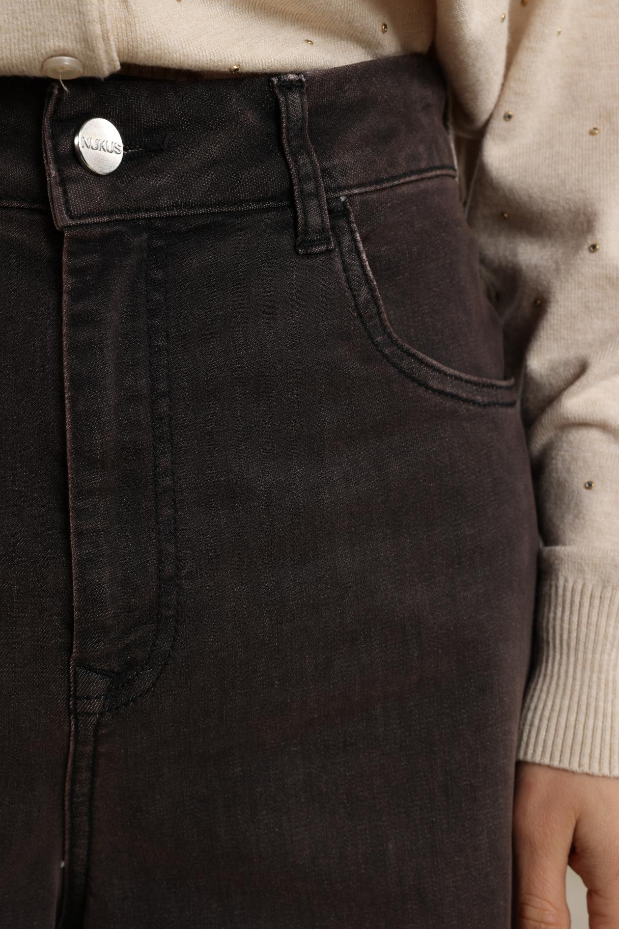 Broek Abby Denim Donkerbruin