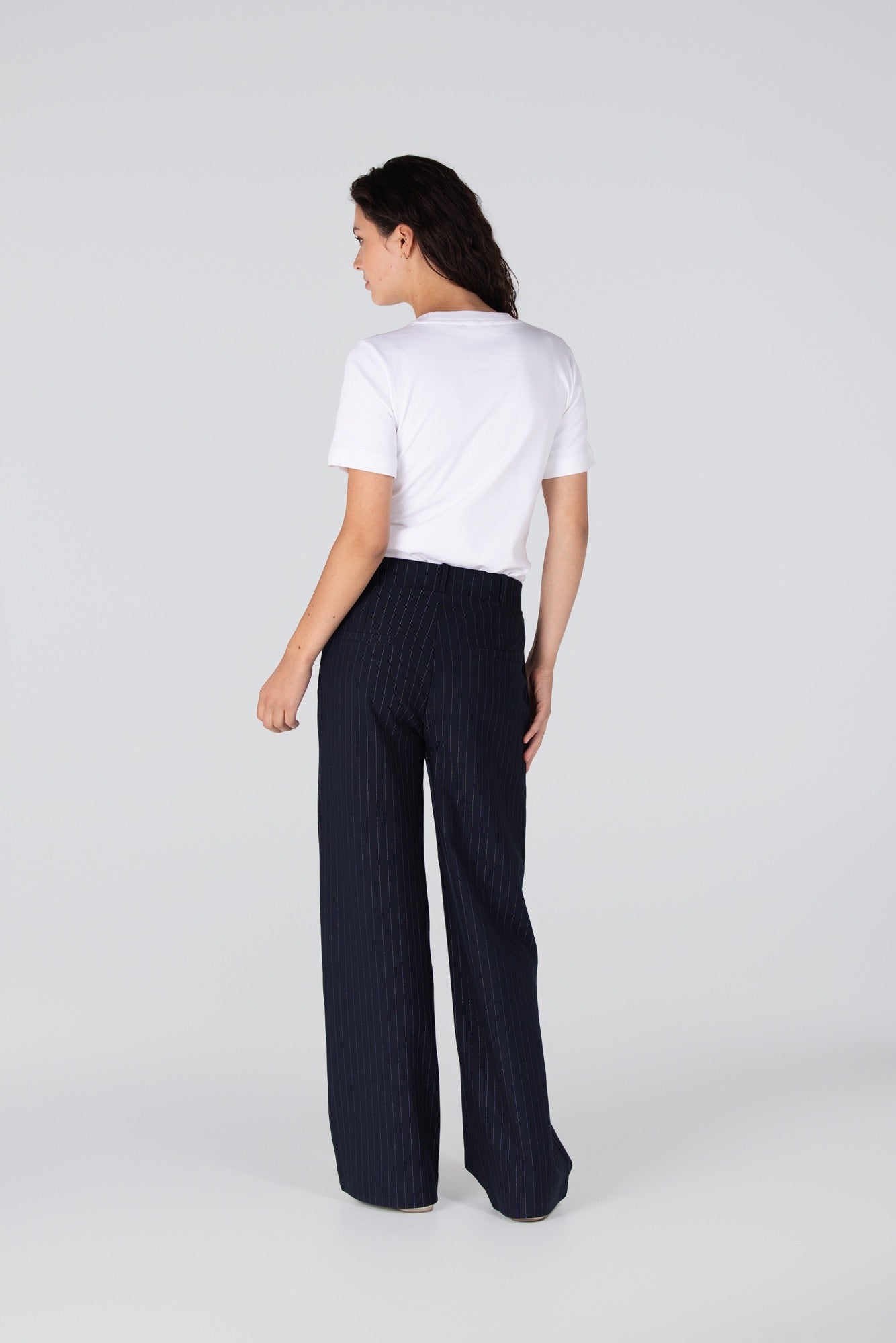 Broek Aleida Zonder Pintuck Donkerblauw