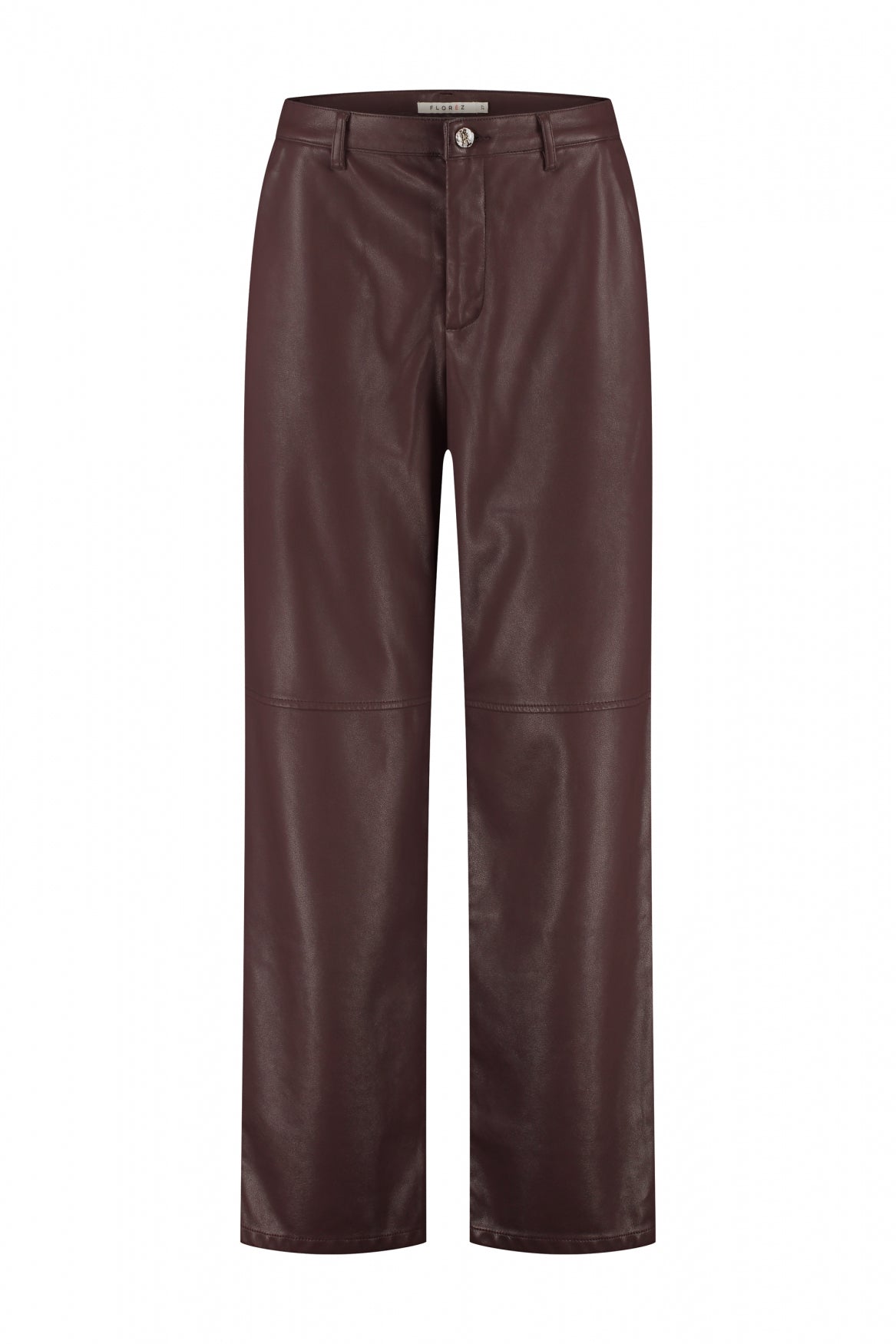 Broek Amalia Fake Leather Bordeaux