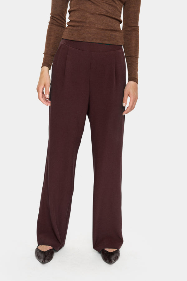 Broek Celest Wijde Pijp Bordeaux