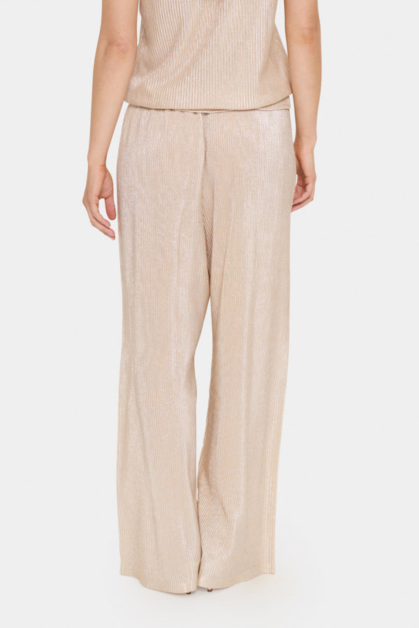 Broek Evy Ribbel Glitter Goud