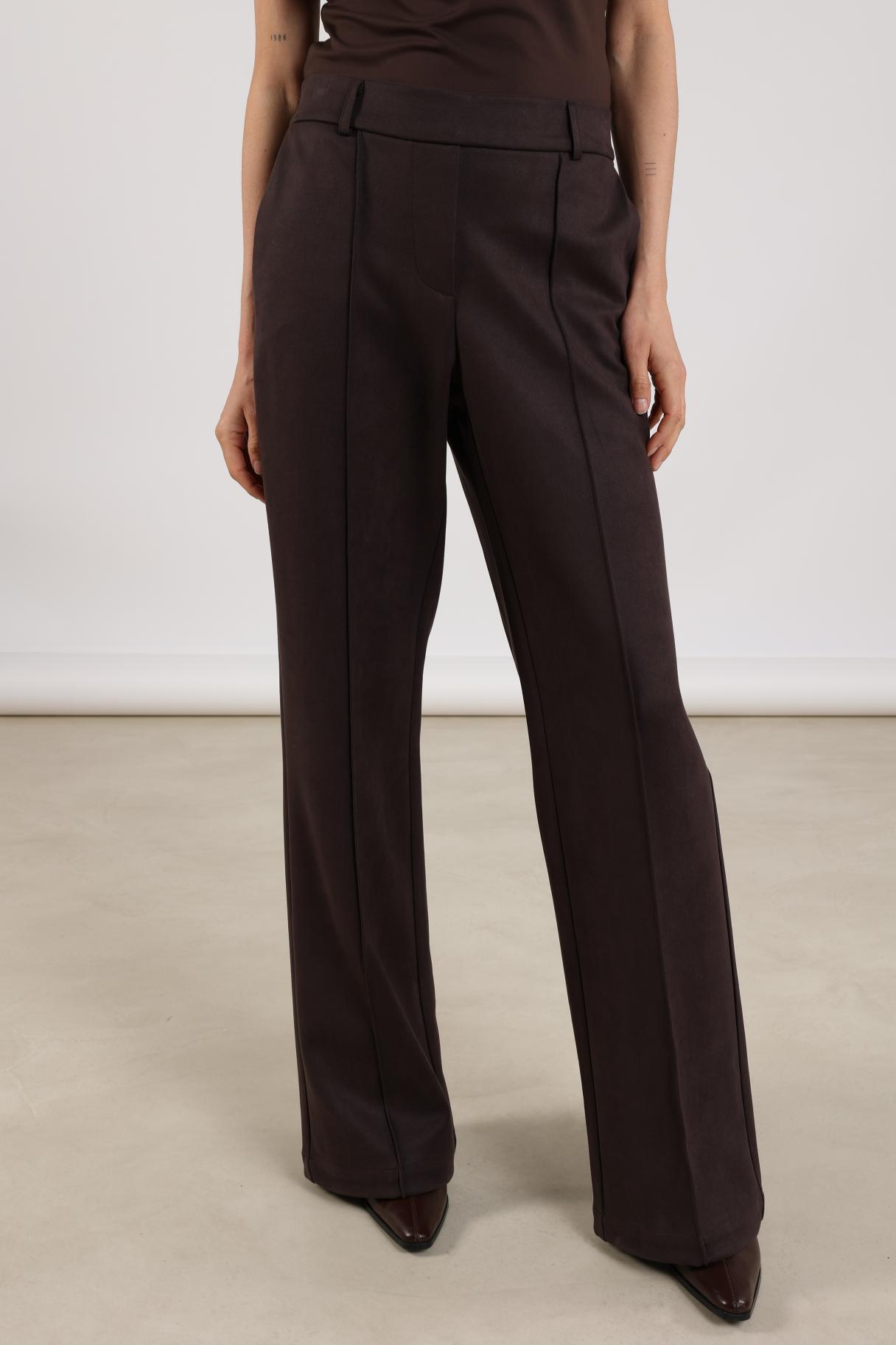 Broek Jill Scuba. Donkerbruin