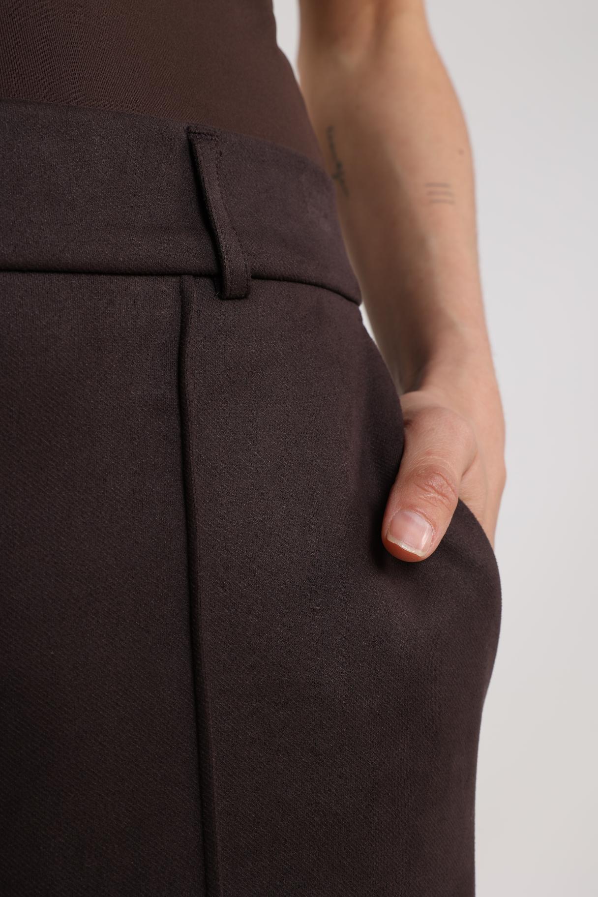 Broek Jill Scuba. Donkerbruin
