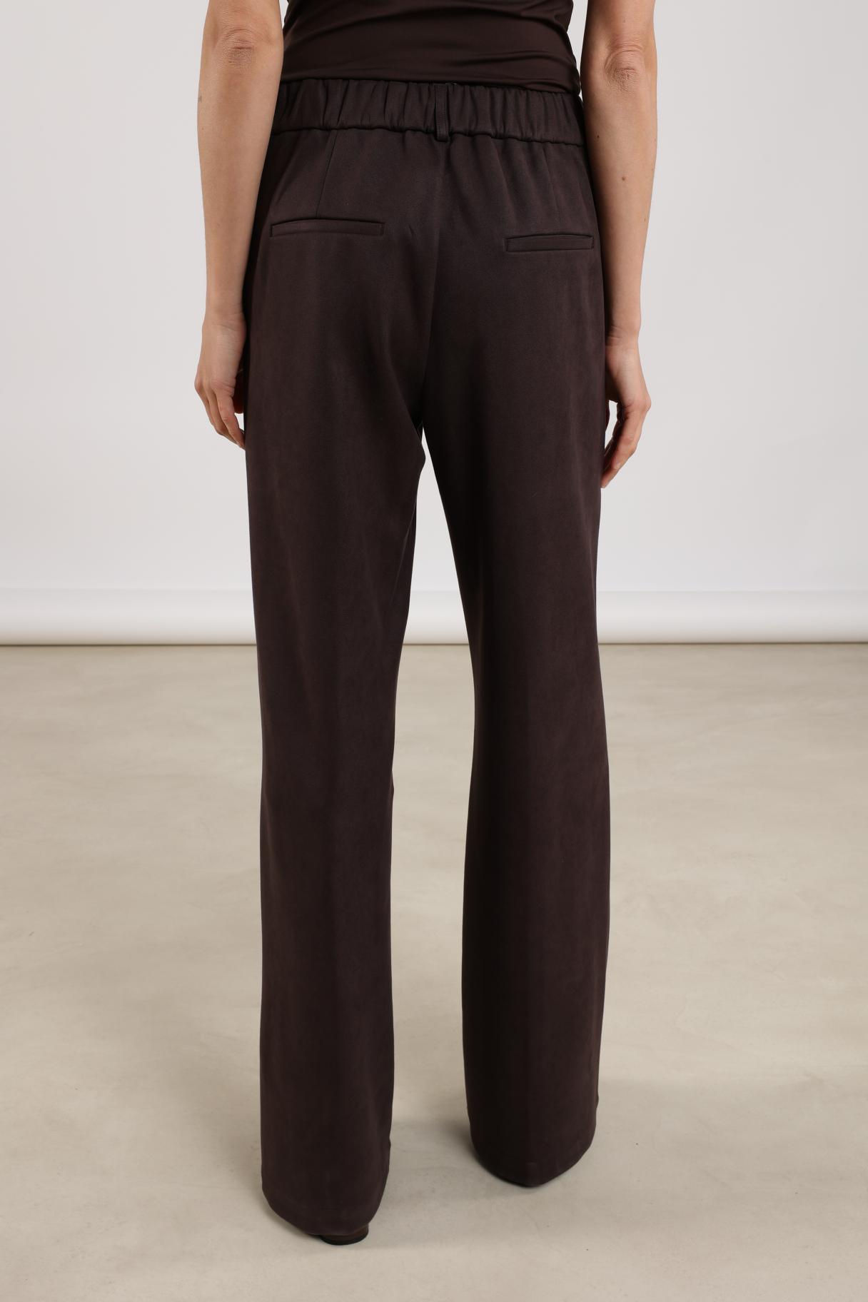 Broek Jill Scuba. Donkerbruin