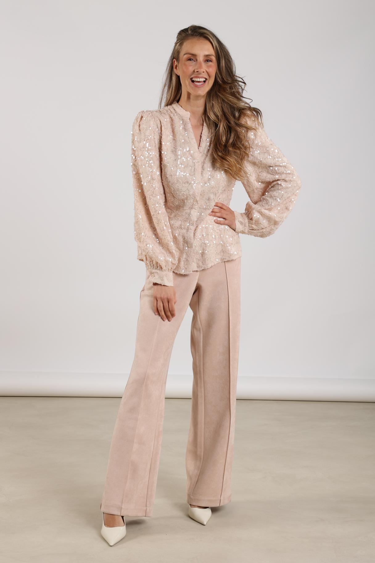 Broek Jill Suedine Oudrose
