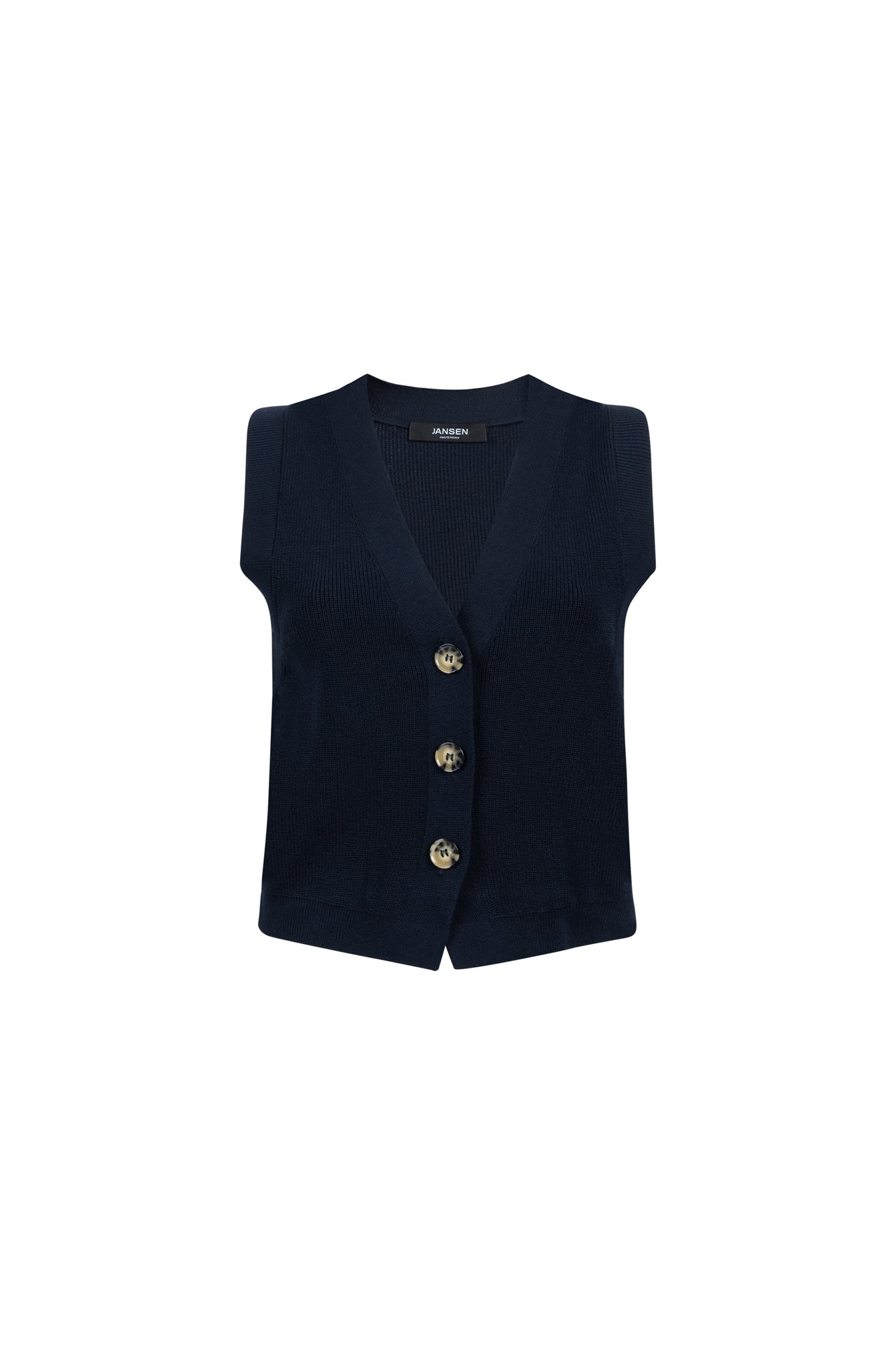 Gilet Billie Gebreid Donkerblauw