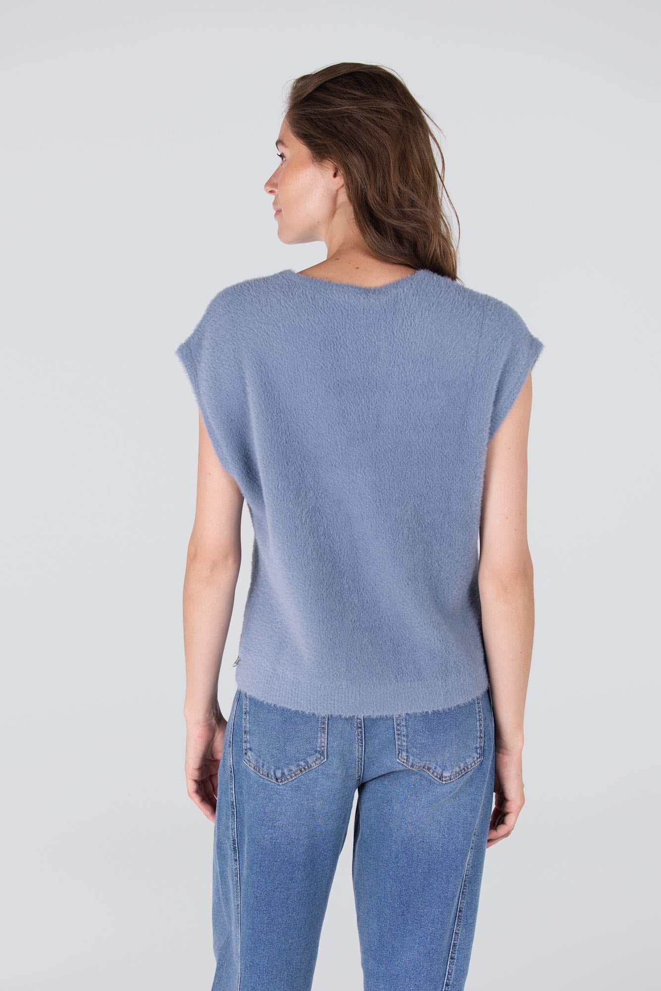 Gilet Chelsie Blauw Grijs