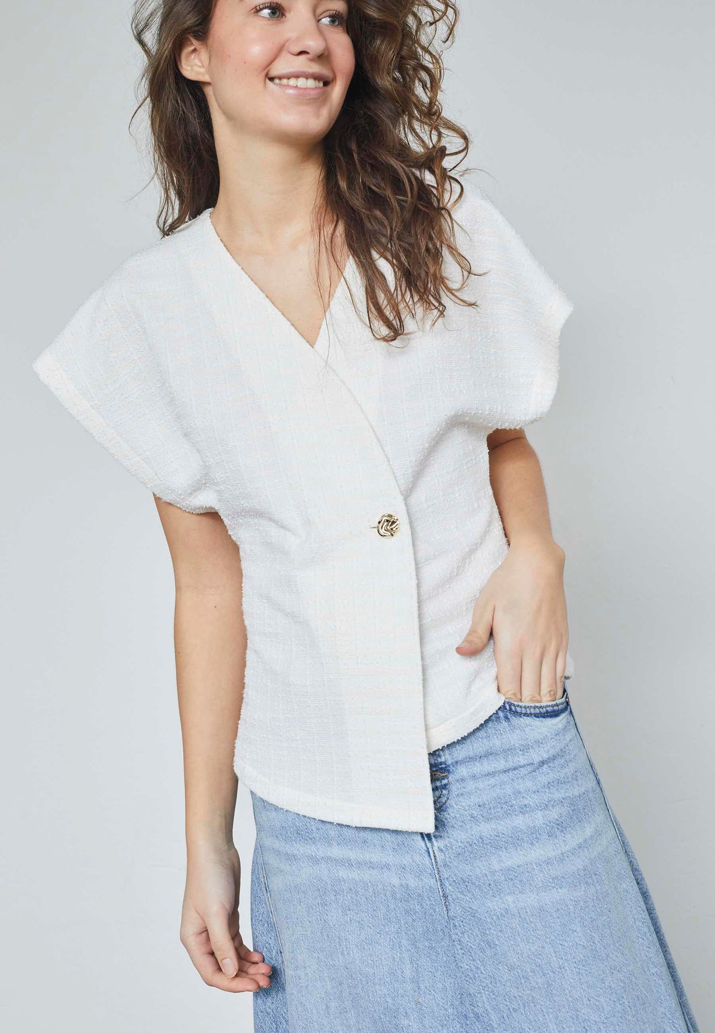 Gilet Evela Wit