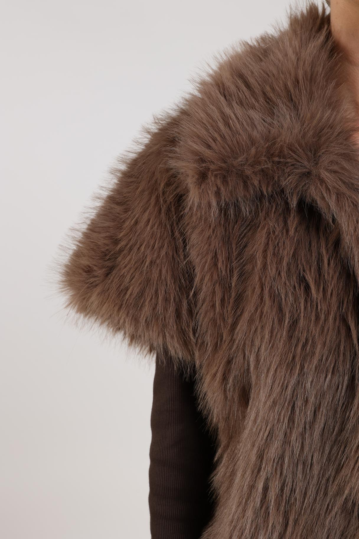 Gilet Loua Fur Taupe