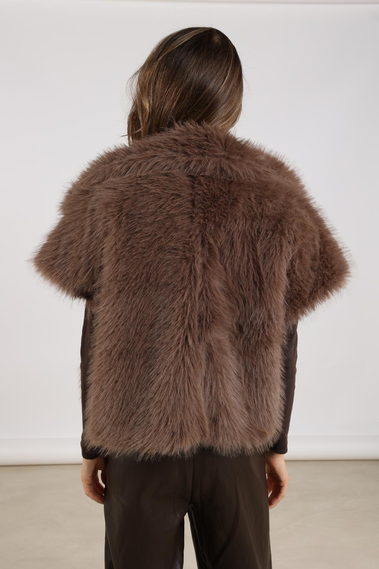 Gilet Loua Fur Taupe