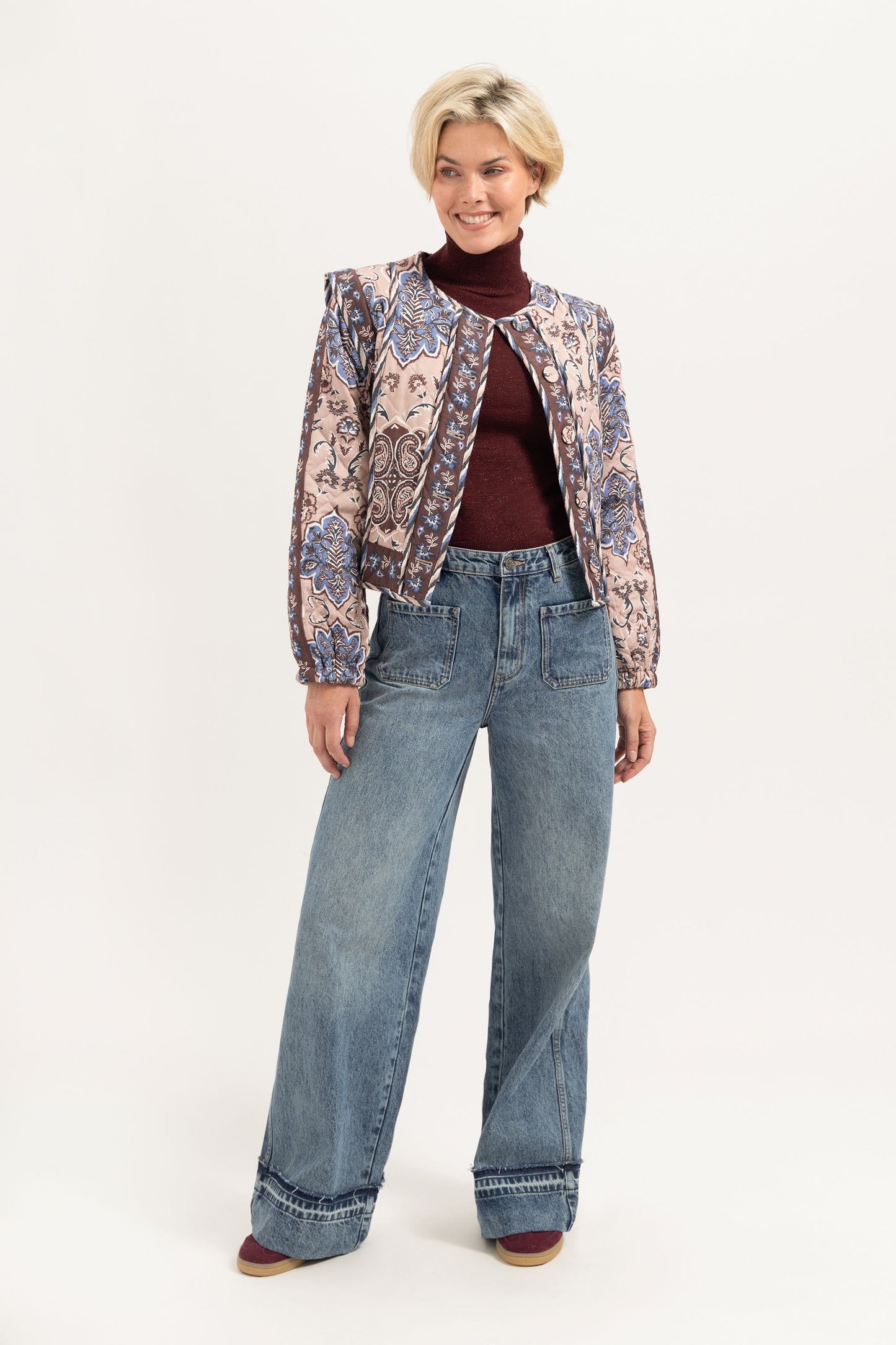 Jacket Fleury Print Oudroze
