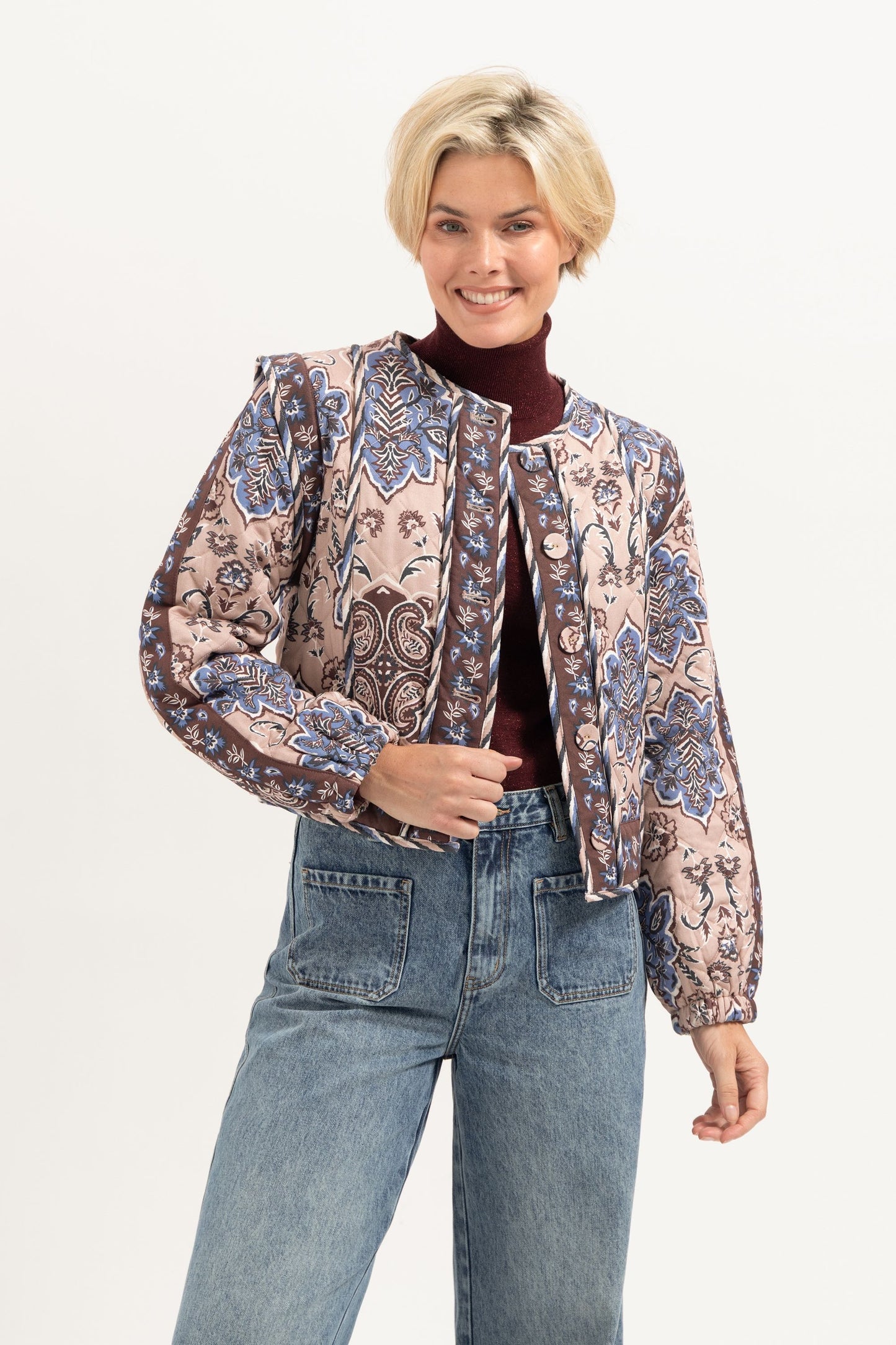 Jacket Fleury Print Oudroze