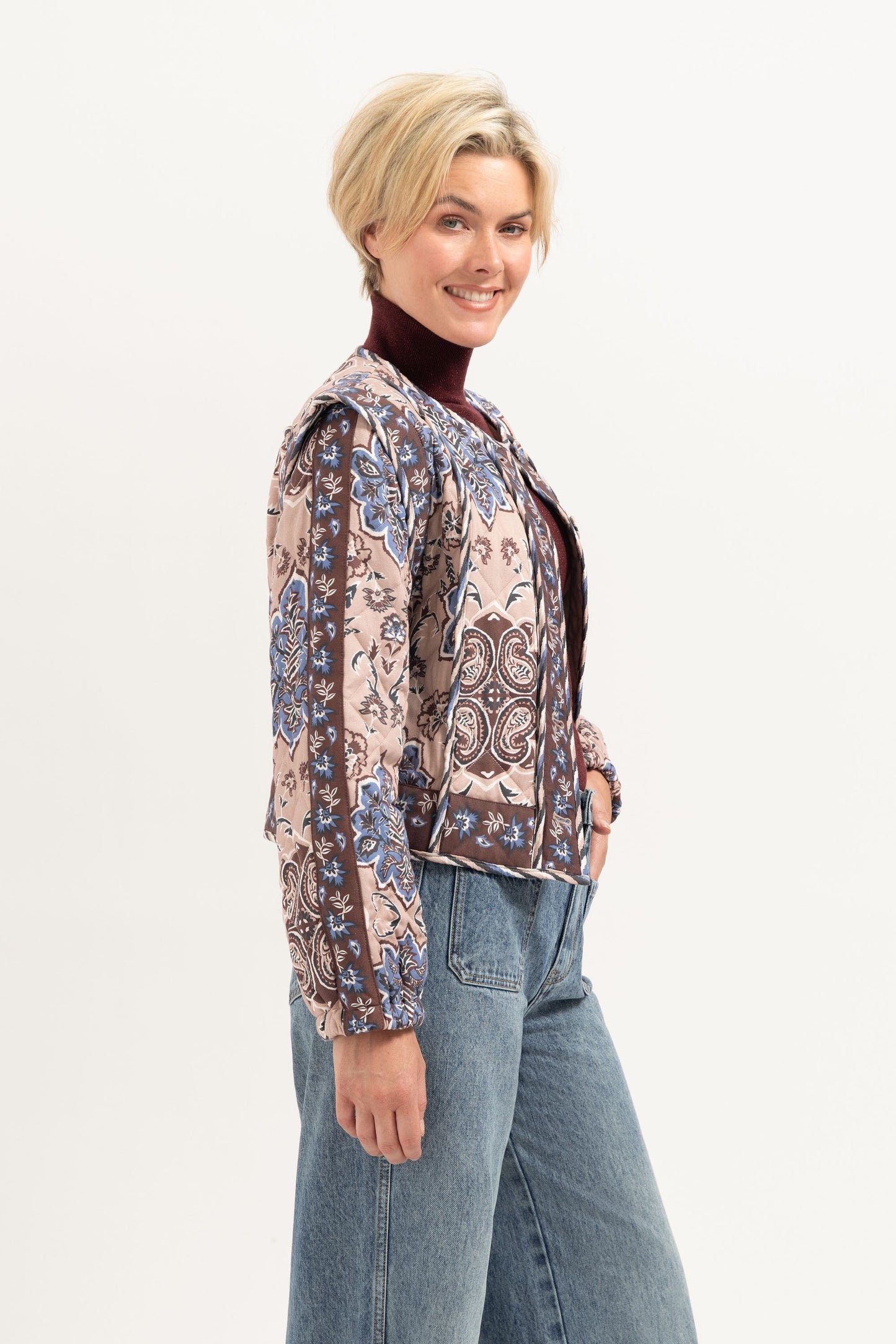 Jacket Fleury Print Oudroze