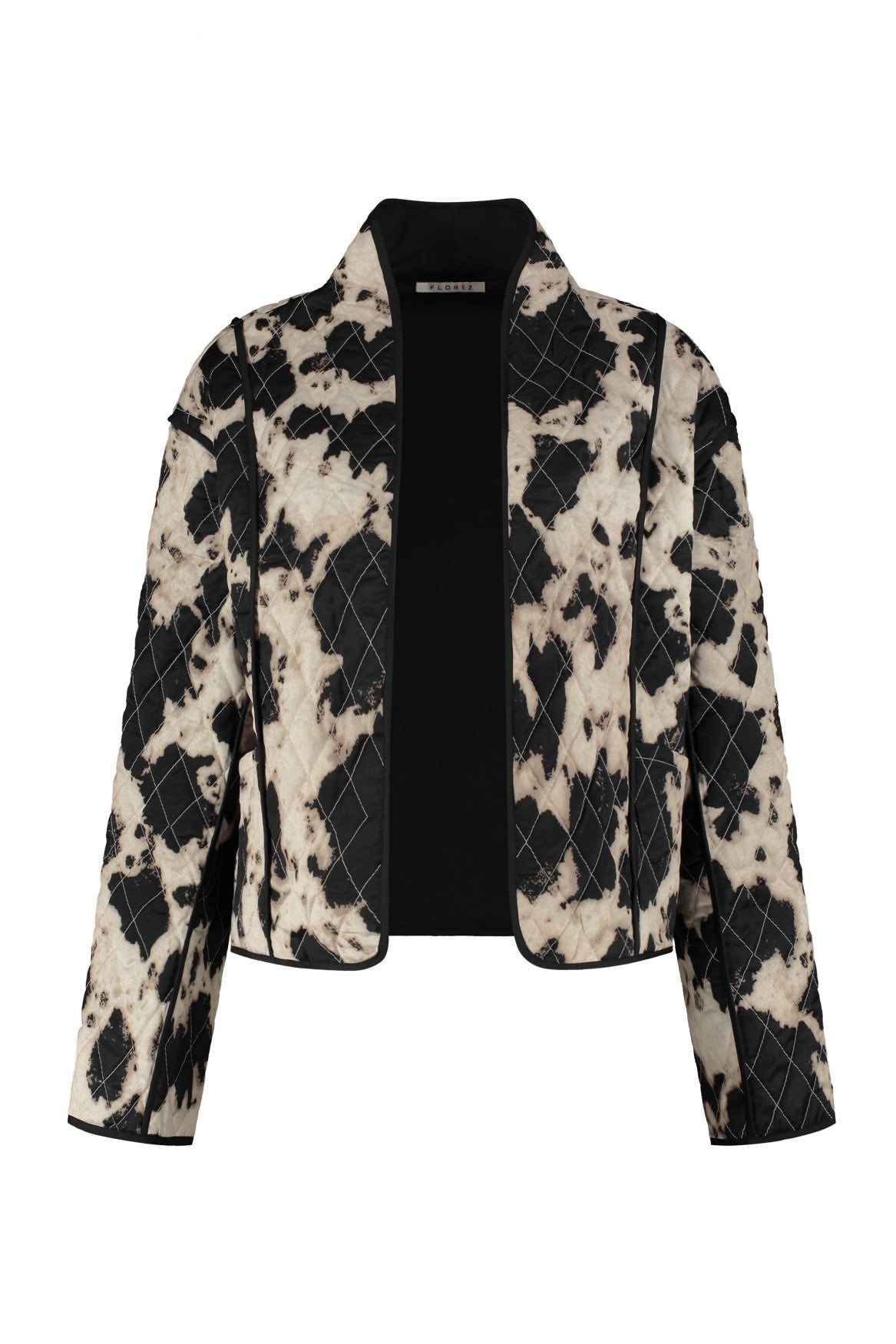 Jacket Logan Print Doorgestikt Zwart