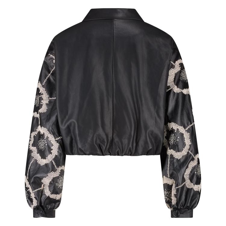 Jas Fiene Embroidery Zwart