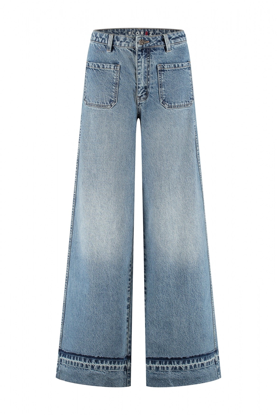 Jeans Emma Front Pockets Omslag Blauw