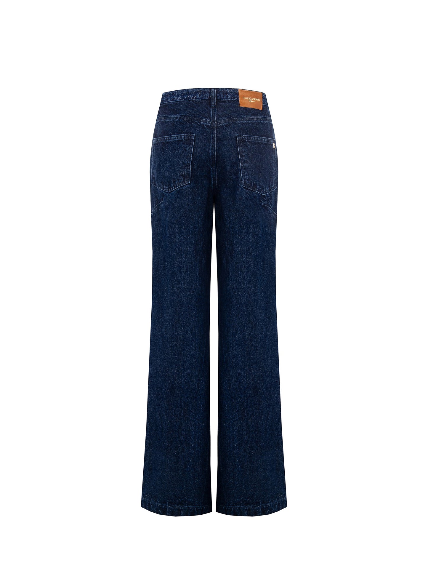 Jeans Gouddraad Front Pockets Donkerblauw