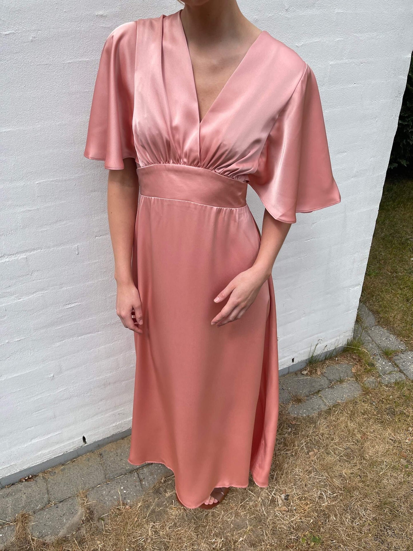 Jurk Gisela Satijnlook Koraal