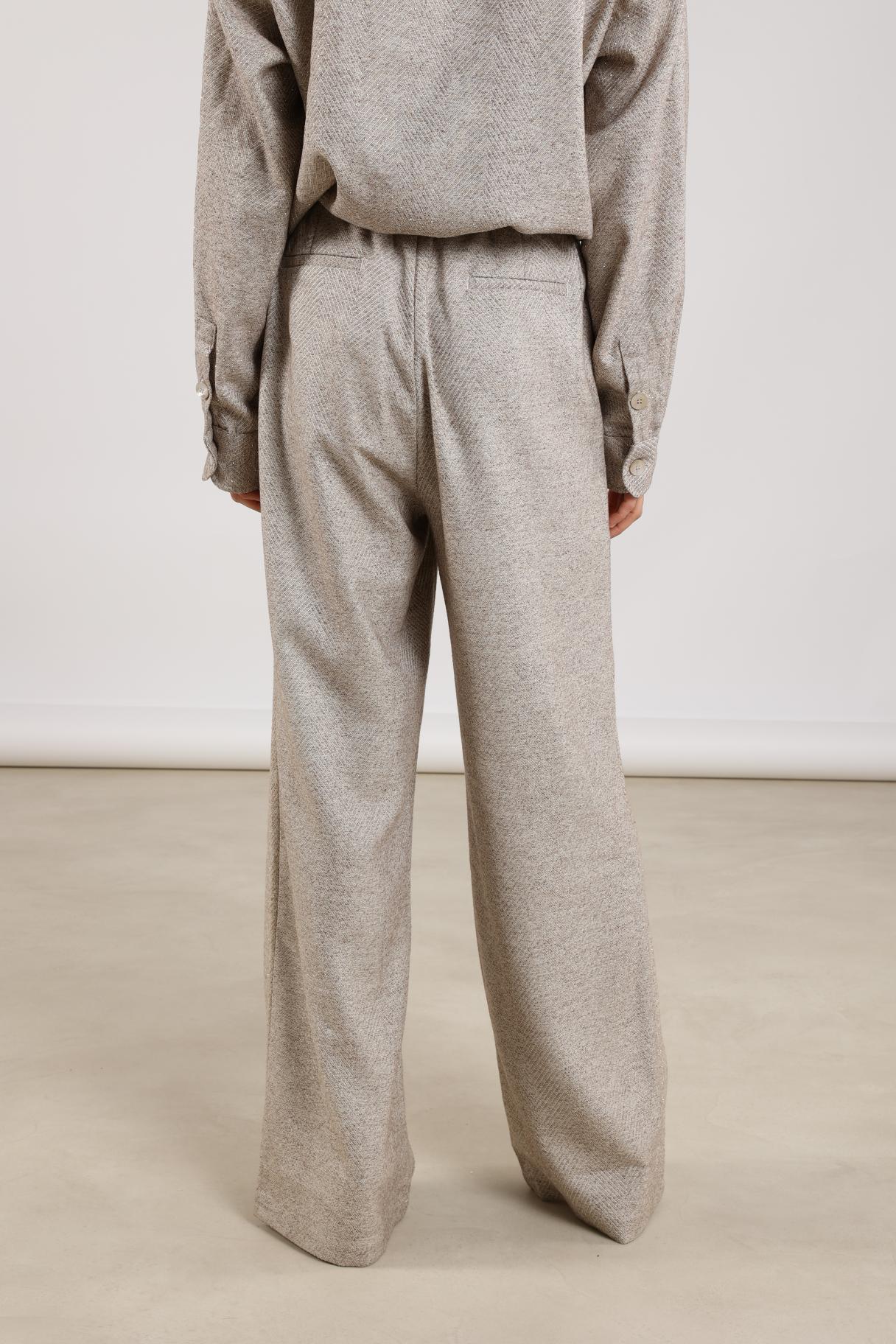 Pantalon Vera Strass Zand