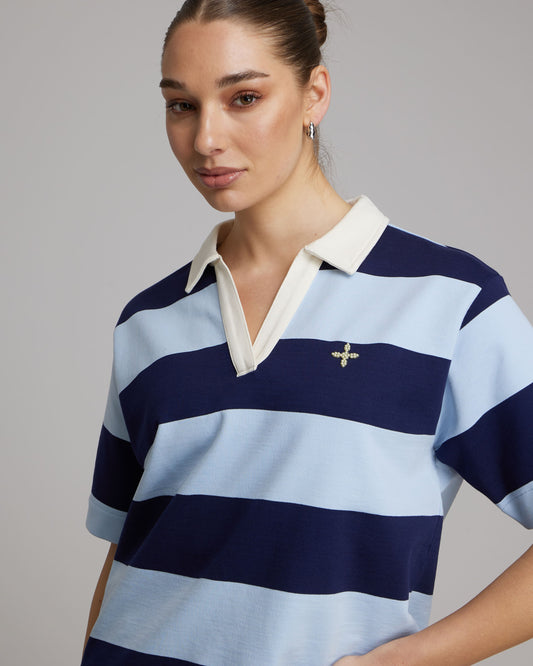 PoloIsabellaStreepKMLichtblauw_Blauw__2