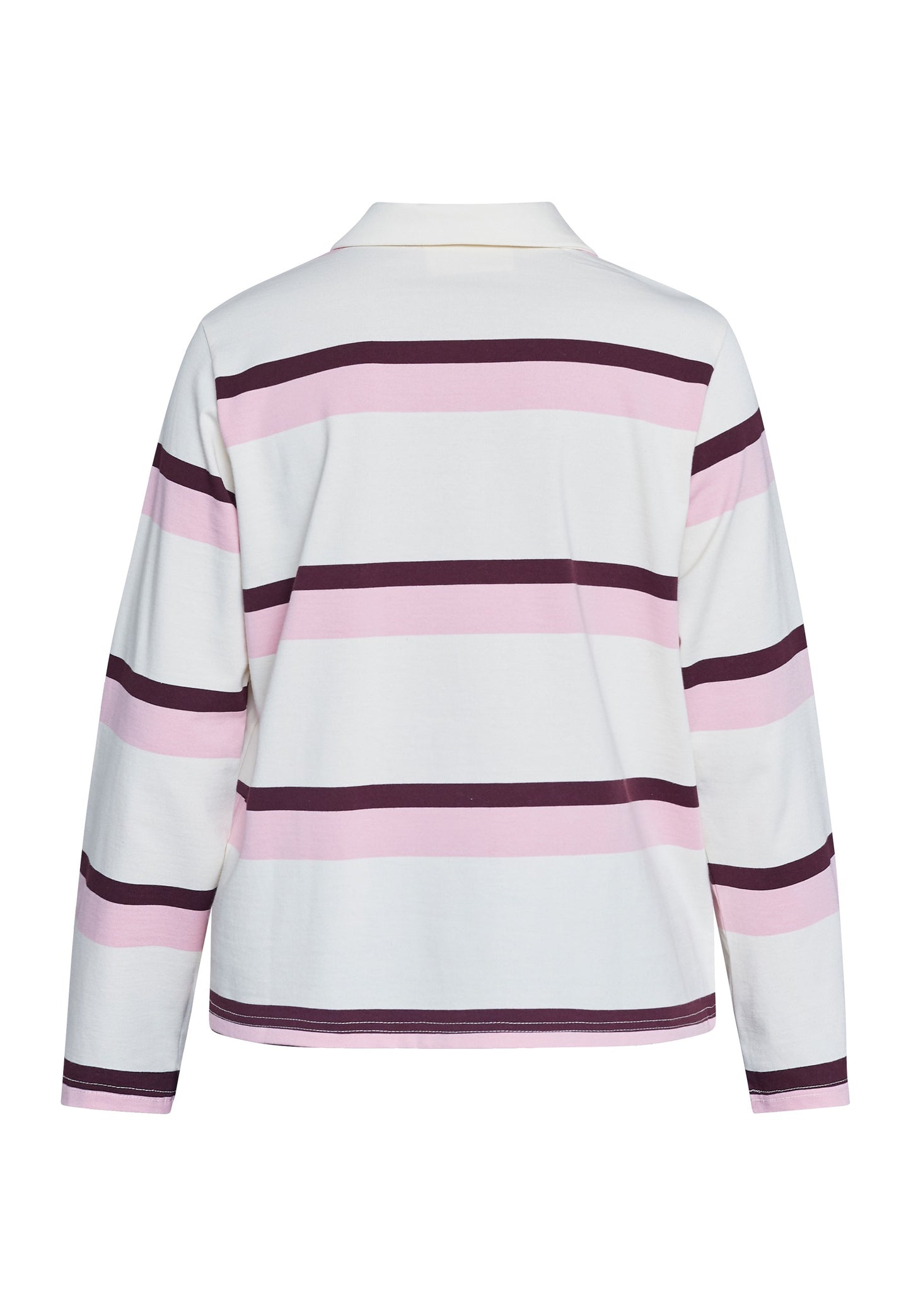 Polo Streep Knopen LS Creme
