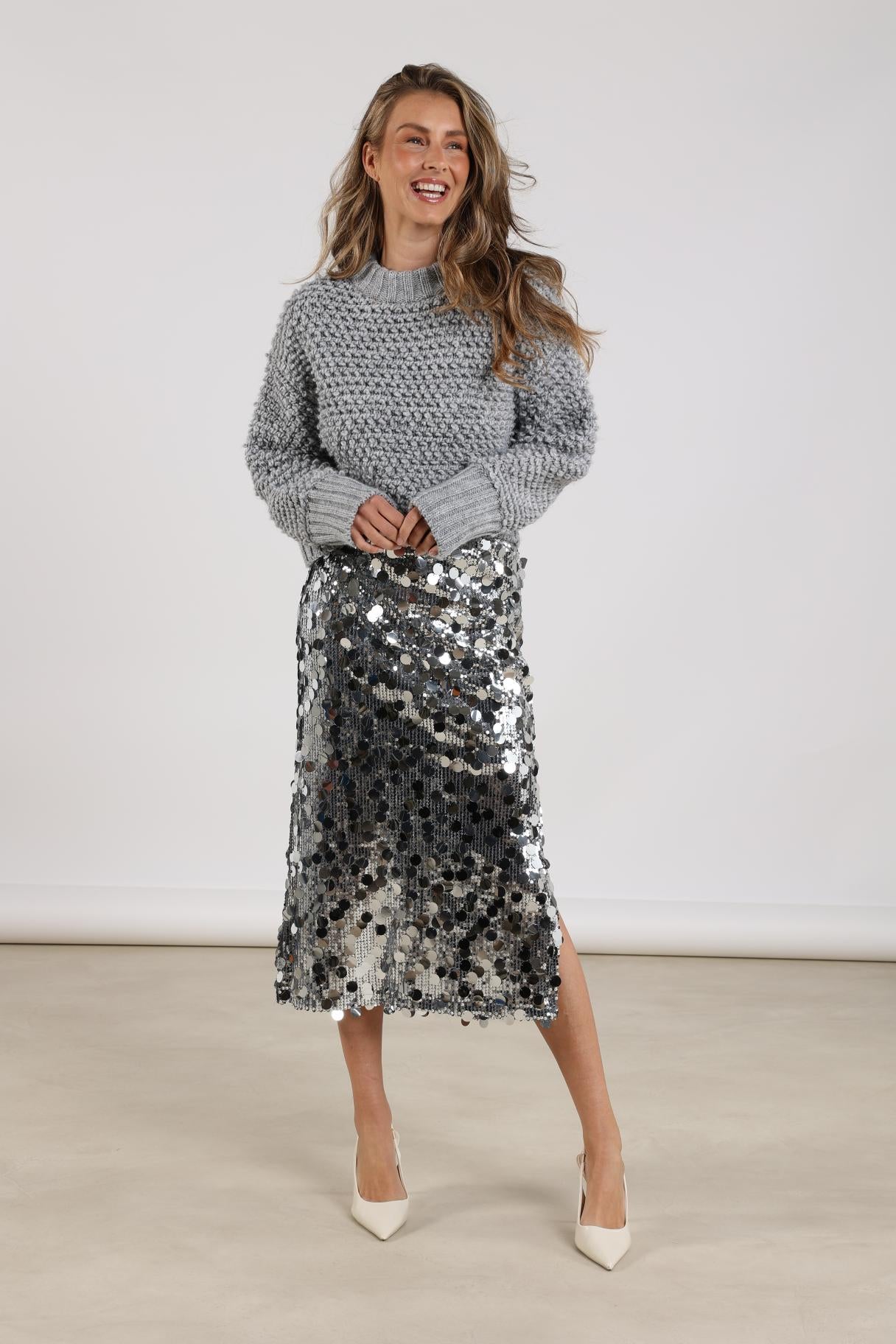 Rok Bella Paillet Zilver