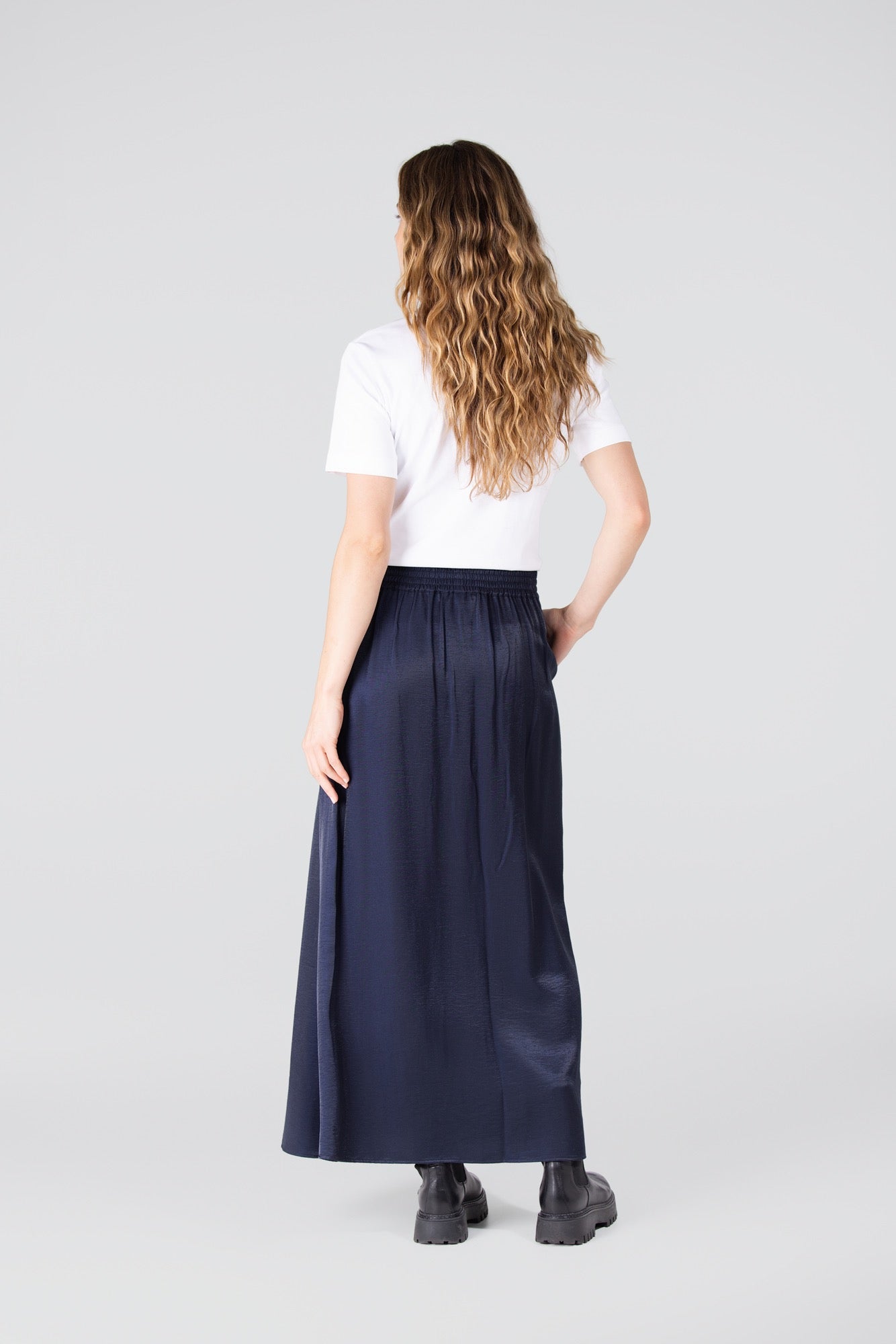 Rok Dahlia Lang Donkerblauw