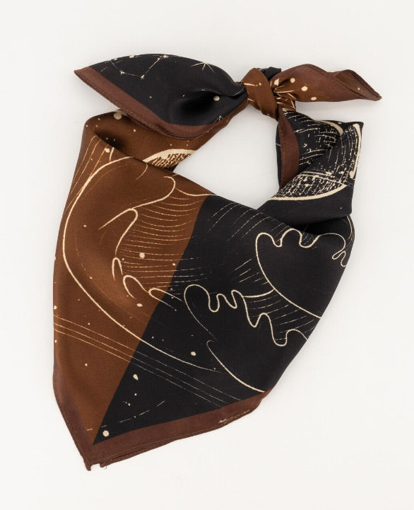Shawl Zaya Zijde Donkerbruin